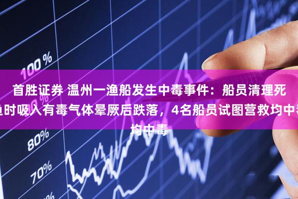 首胜证券 温州一渔船发生中毒事件：船员清理死鱼时吸入有毒气体晕厥后跌落，4名船员试图营救均中毒